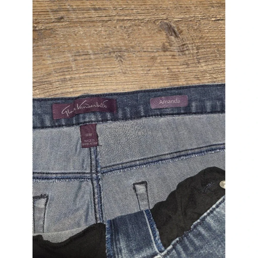 Gloria Vanderbilt Amanda Straight Leg Size 18W Plus Cropped Jeans